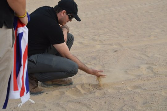 Clayton testing the ground at the SDME2018 Solar Hai