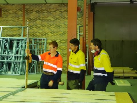Learning to use laser level- Team UOW Desert Rose House Construction