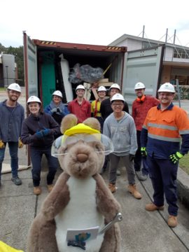 Rosa Helps to Pack Container- Team UOW Australia