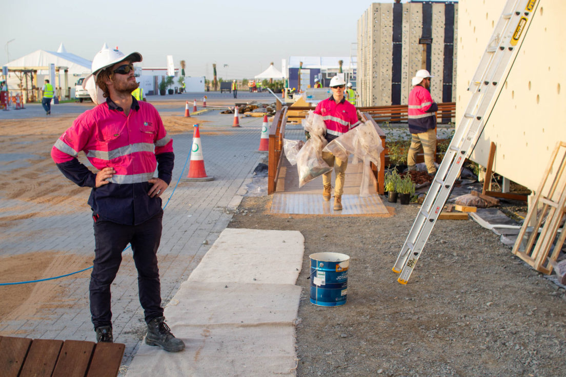 Team UOW Desert Rose Dubai Construction Day 15-14