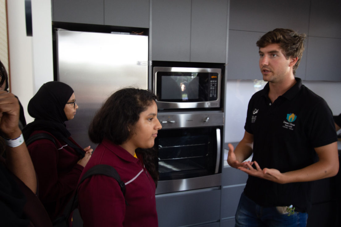 Team UOW SDME2018 Tours- Luca explains the kitchen