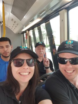 Team UOW on the bus to the SDME2018 Solar Hai